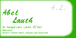 abel lauth business card